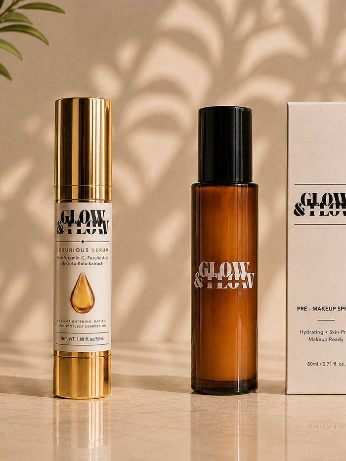 Base + Glow — Pre-Makeup Spray and Luxurious Glow Serum set