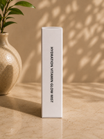 Glow and Flow Hydration Mist white box side panel reading Hydration Vitamin Glow Mist