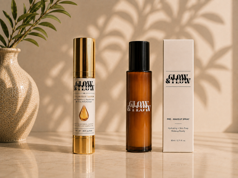 Base + Glow — Pre-Makeup Spray and Luxurious Glow Serum set