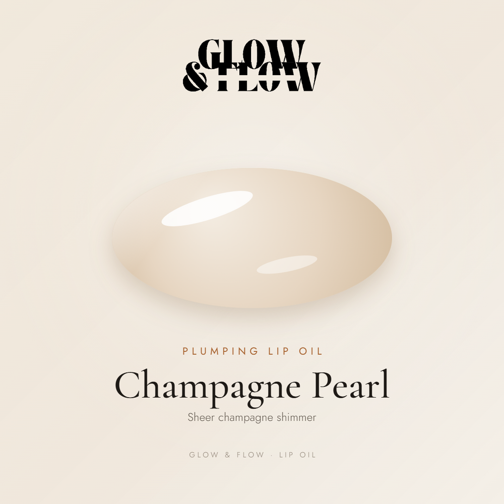 Glow & Flow Plumping Lip Oil — Champagne Pearl shade