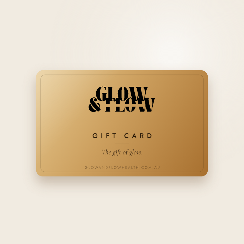 Glow & Flow gift card, delivered by email with no expiry
