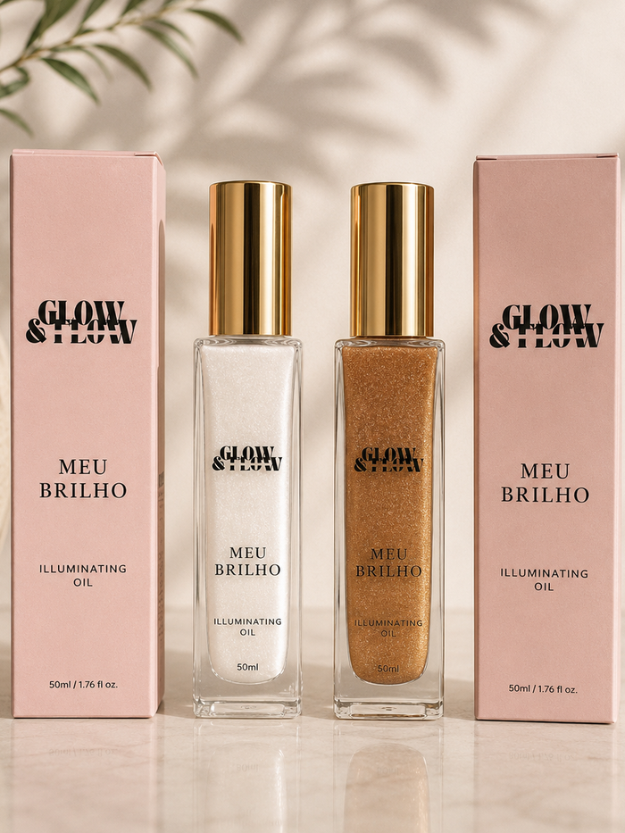 Meu Brilho Illuminating Body Oil in Bronze and Pearl