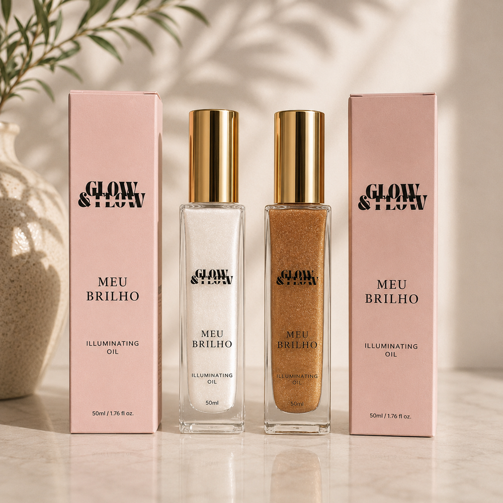 Meu Brilho Illuminating Body Oil in Bronze and Pearl